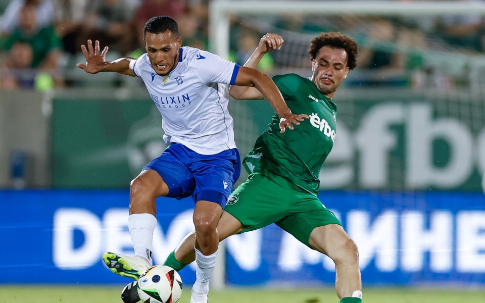 Българският шампион Лудогорец играе при резултат 3:1 срещу грузинския първенец