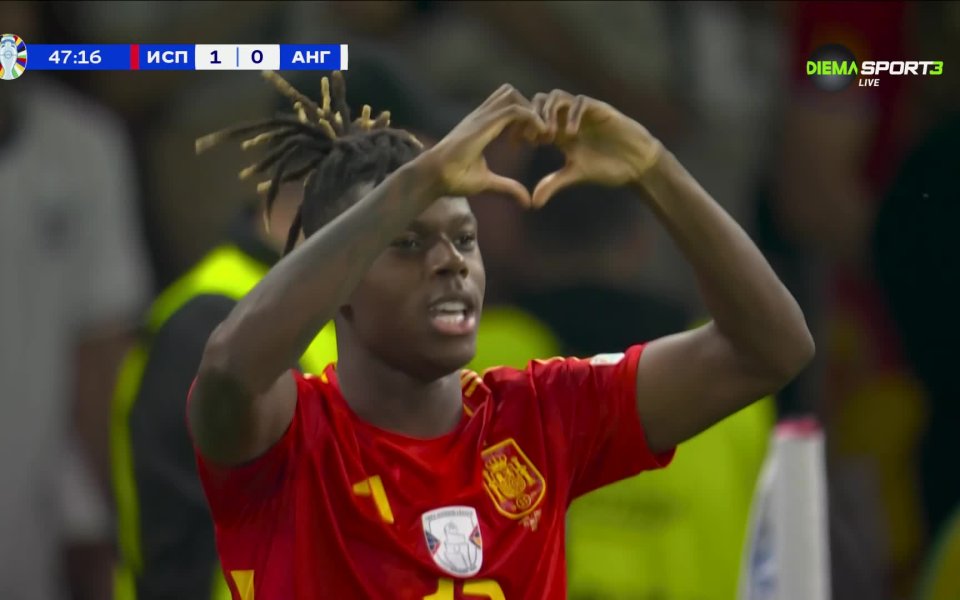 Испания поведе с 1:0 срещу Англия във финала на UEFA