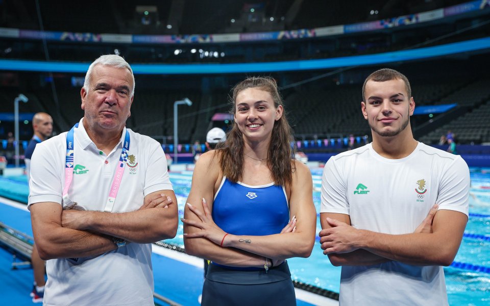 Българските плувци Петър Мицин и Габриела Георгиева проведоха тренировка на