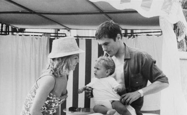  Ален Делон със брачната половинка си Натали и синът им Антони 