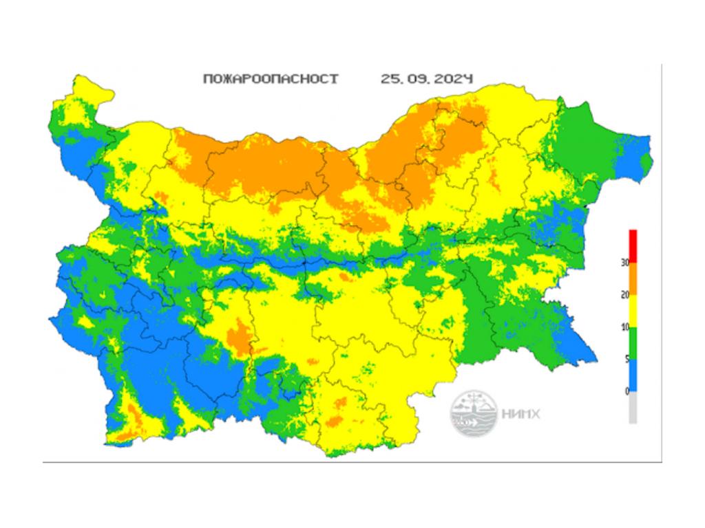Опасност от пожари в края на септември