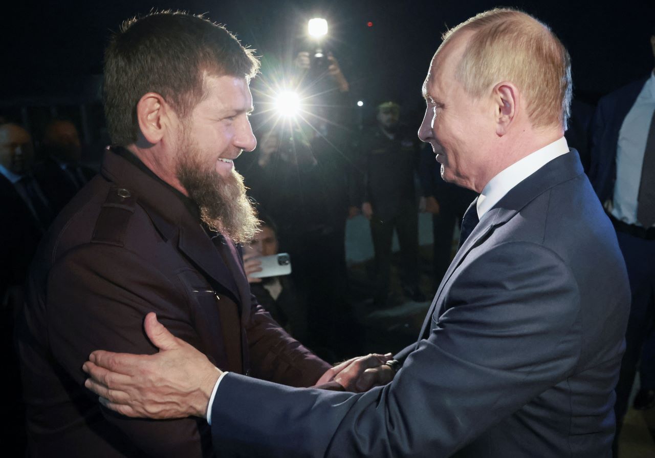 Чеченският лидер Рамзан Кадиров и президентът на Русия Владимир Путин