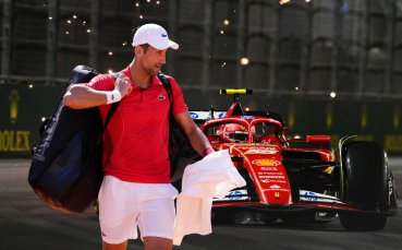 Страхотно! Джокович посети бокса на Ферари и тренира с механиците (снимки и видео)