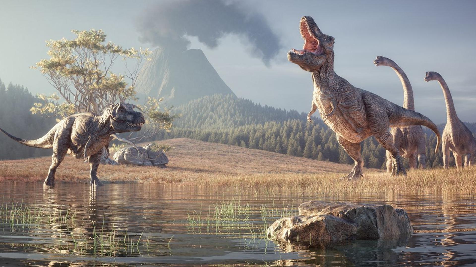 Огромни месоядни динозаври и тяхната тревопасна плячка са споделяли едни и същи