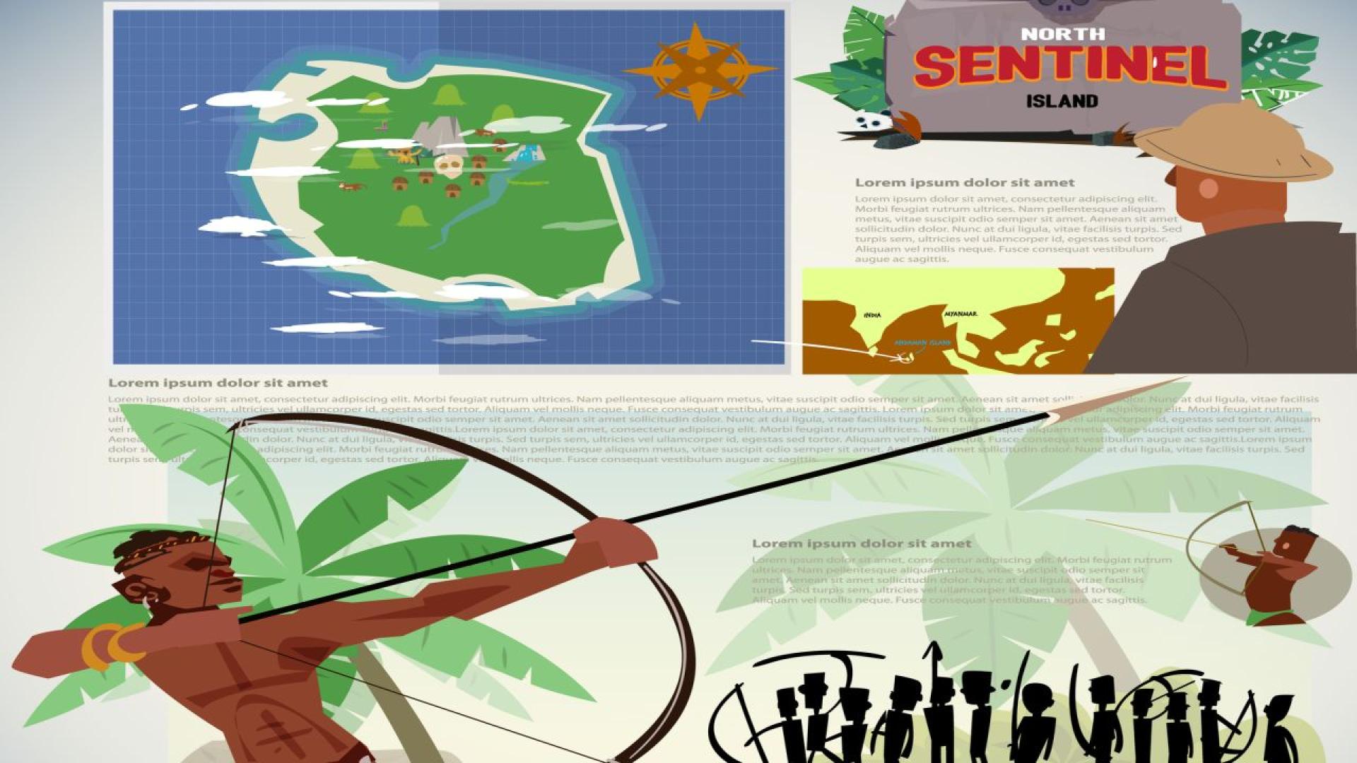 Вогромното пространство на Бенгалския залив се намира остров Северен Сентинел