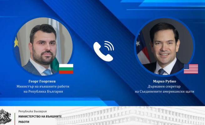 Георг Георгиев разговаря с Марко Рубио: Работим със САЩ