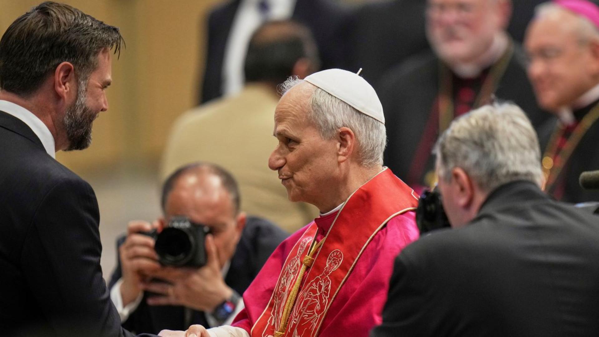 Папа Лъв Четиринадесети тази сутрин прие на аудиенция американския вицепрезидент