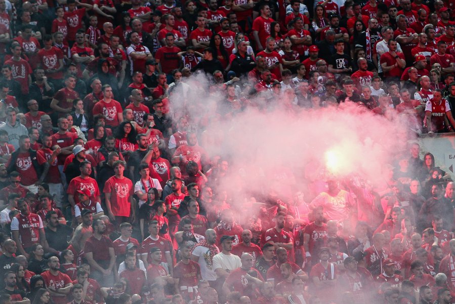 ЦСКА Лудогорец Атмосферата по трибуните по време на финала за1