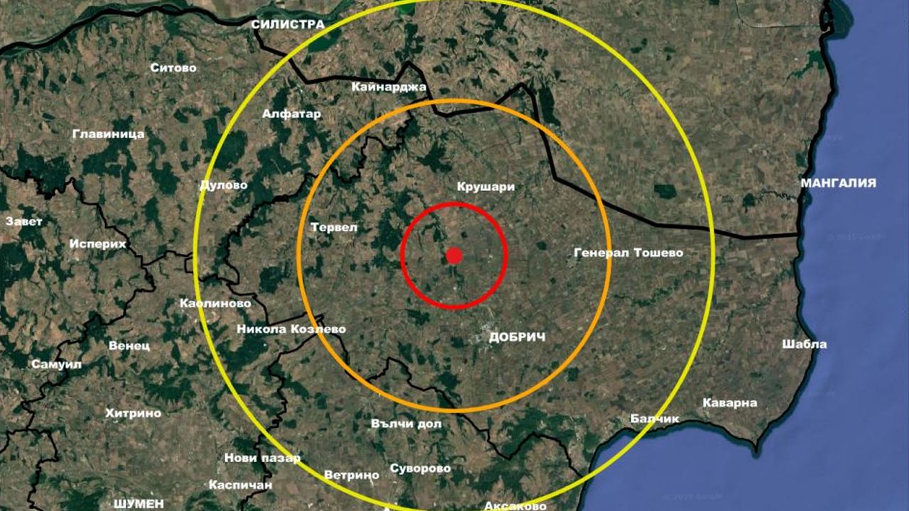 Земетресение край Добрич