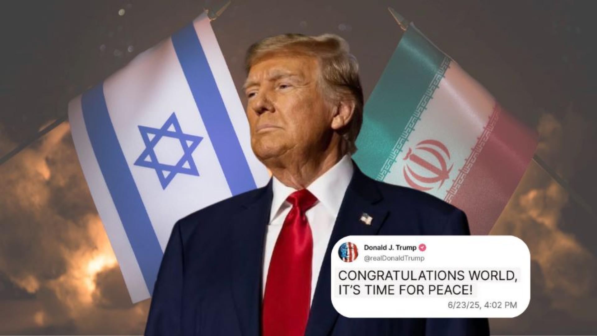 Президентът на САЩ Доналд Тръмп заяви че прекратяването на огъня