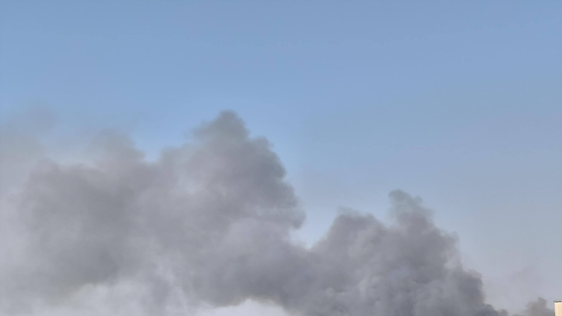 Суха трева и гора горят в местността Гарга баир край