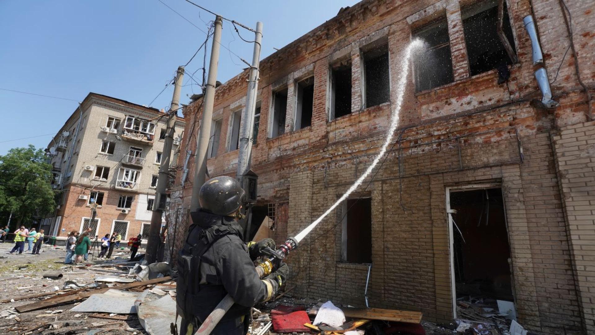 Руски удар с дрон по украинския град Харков е нанесъл