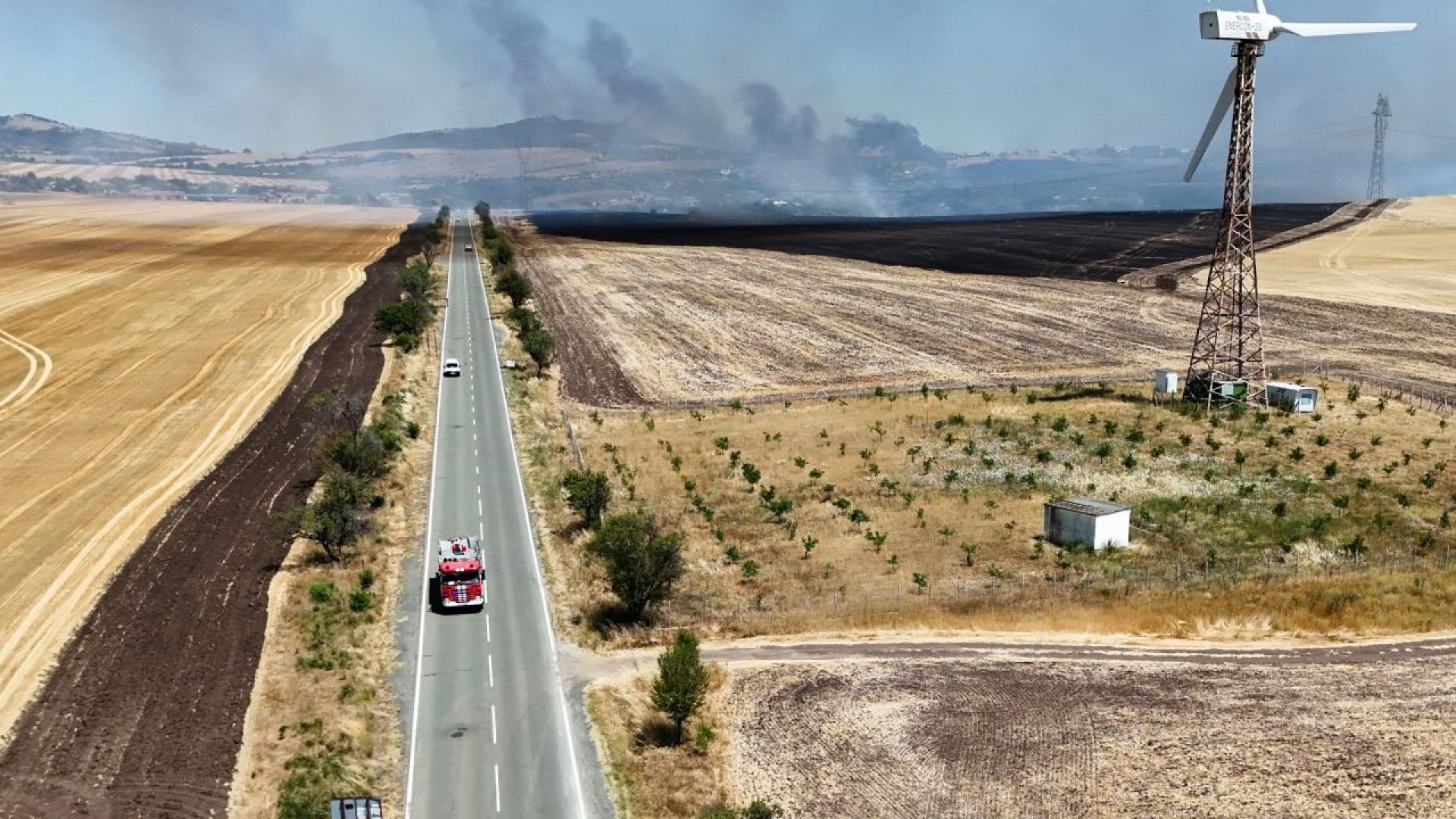 Потушиха големия пожар във вилна зона Остриците 2 край Бургас