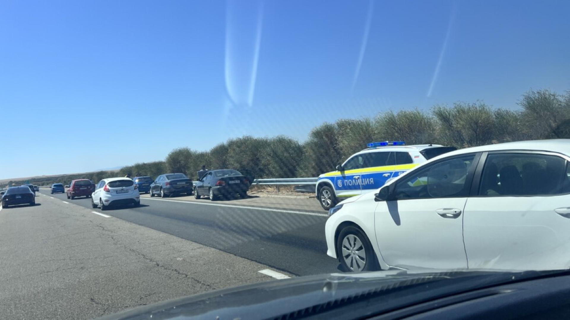 Километрично задръстване на АМ Тракия посока София Причината верижна