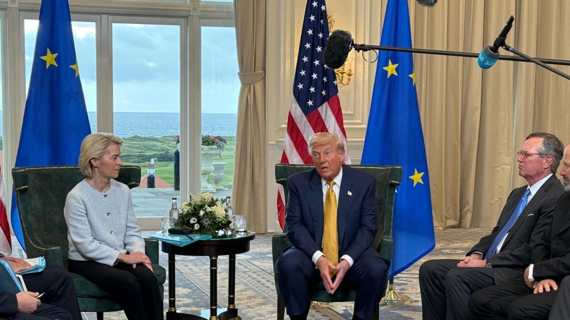 Лидерите на САЩ и ЕС Доналд Тръмп и Урсула фон