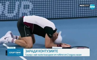 Григор Димитров с най-ниско класиране от 2 години