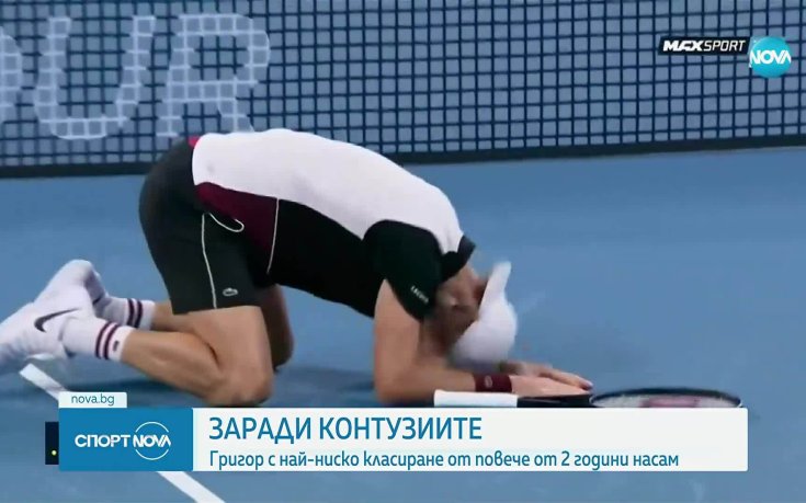 Григор Димитров с най-ниско класиране от 2 години
