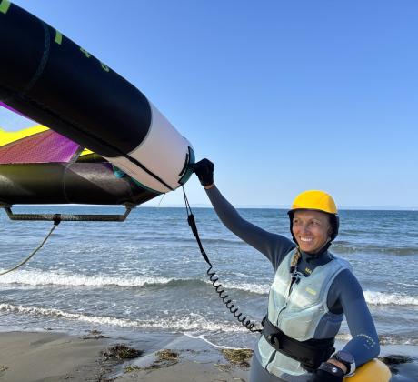 На плажа където уинг фойлът е сцена доминирана от мъже