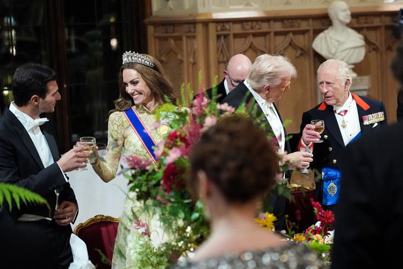 Принцесата на Уелс с диадемата на Даяна пред Тръмп (СНИМКИ) - снимка 6