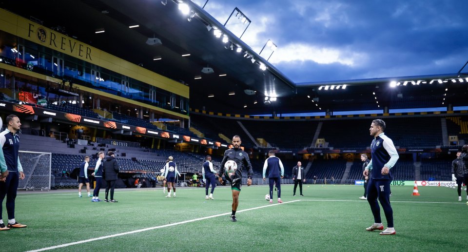 Тренировка на Лудогорец в Берн преди мача с Йънг Бойс1