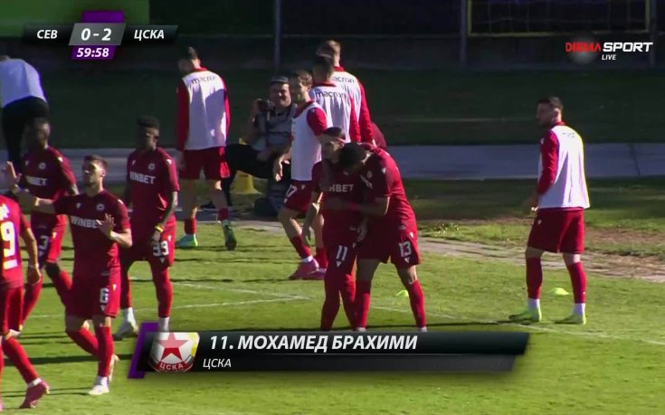 Мохамед Брахими удвои преднината на ЦСКА срещу Севлиево