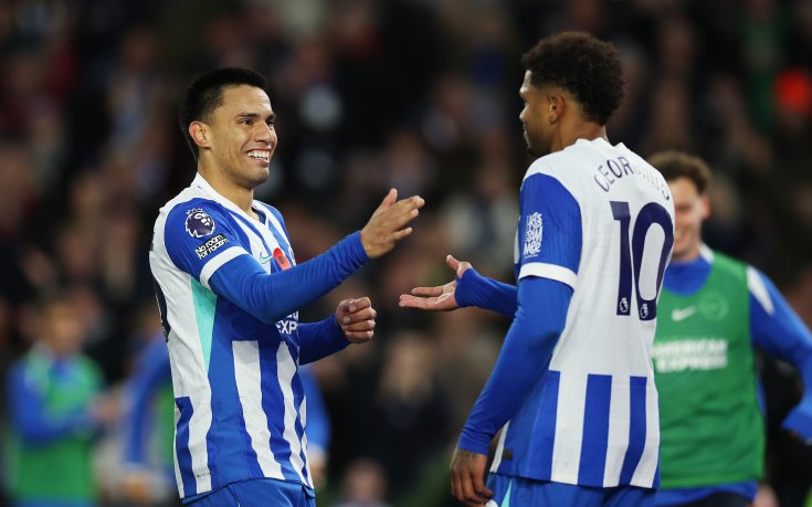 Късна драма спаси Брайтън срещу Уест Хем