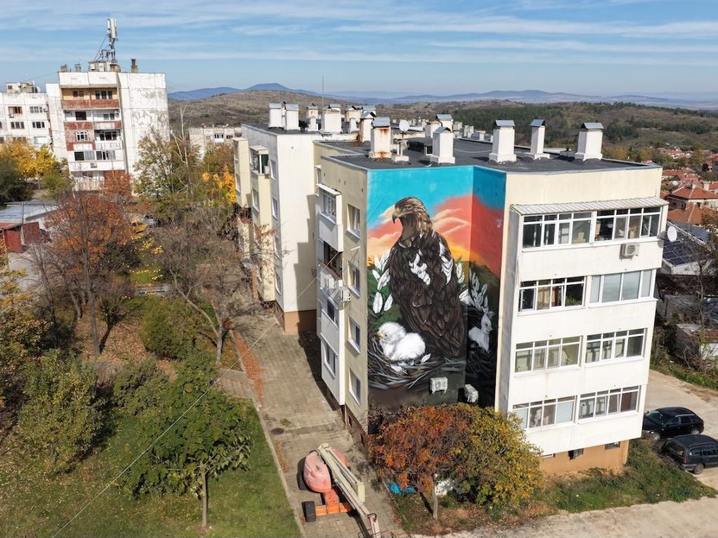 Графит на царски орел в Тополовград