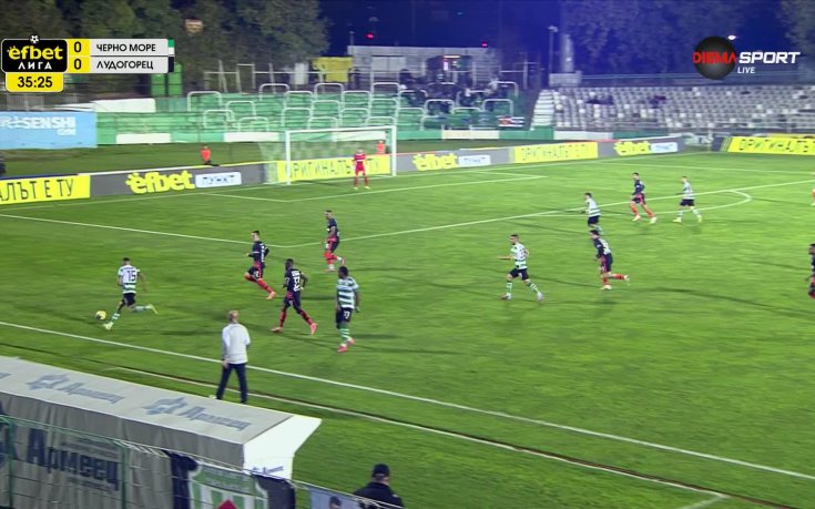 Черно море - Лудогорец 0:0 /първо полувреме/