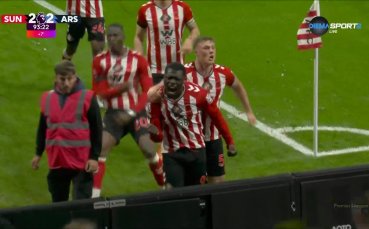 Брайън Броби възстанови равенството за Съндърланд в добавеното време на срещата