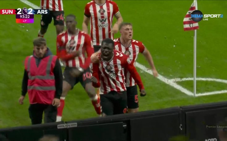 Брайън Броби възстанови равенството за Съндърланд в добавеното време на срещата