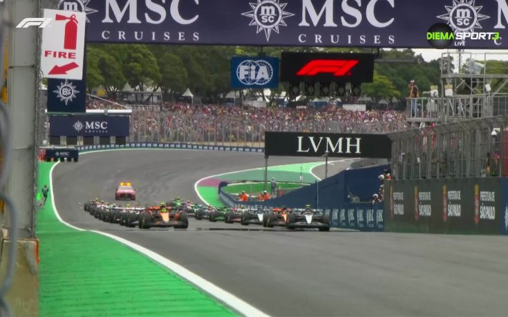 Начало на Гран При на Бразилия - Бортолето отпадна още на старта