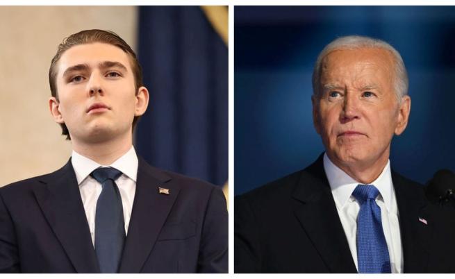 Какво каза Барън Тръмп на Джо Байдън минути преди безмилостната реч на баща си при встъпването в длъжност