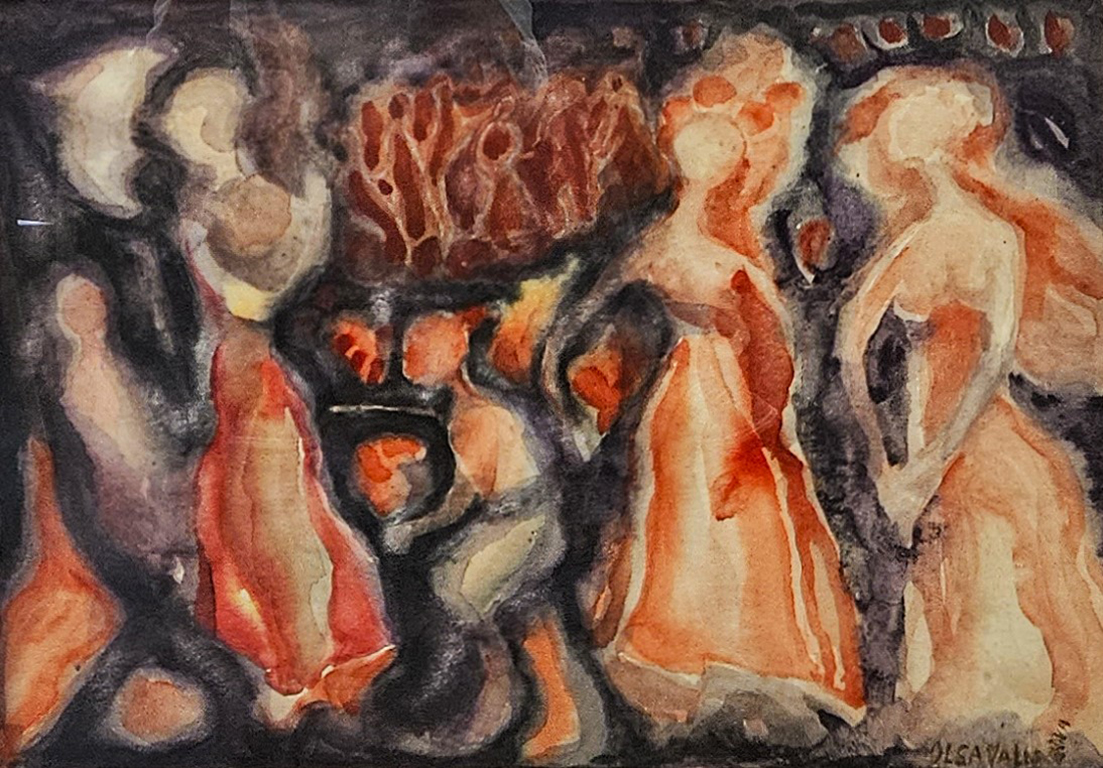 <p>По този начин визуалният образ се &bdquo;изплъзва&ldquo; от определена жанрова или стилова дефиниция, насочвайки енергията си към постигането на цялостен живописен синтез с водеща роля на цвета и на фактурата. /проф. д. изк. Чавдар Попов/</p>