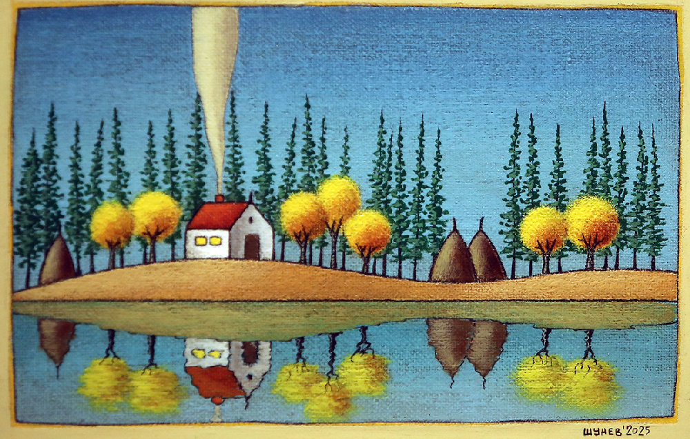 <p>Разпознаваем стил, живописни цветове, пасторалност и много любов към природата има в творчеството на Владо Шунев, който не спира да рисува ежедневно, да търси вдъхновение от любимата планина, от морето, от пътуванията и така да развива и надгражда своята живопис.</p>