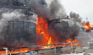 Пожар избухва в нефтохранилище в Тамбовска област след украинска атака с дронове