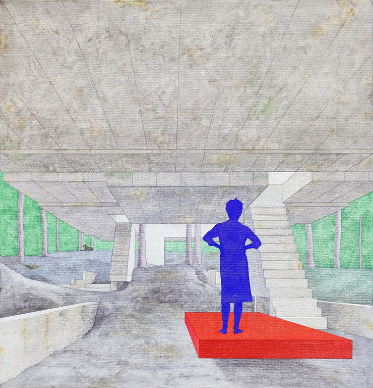 <p>Цикълът включва платна, в които архитектура, фигури и символи съществуват едновременно в общо поле на чувствителност - пространство, което художникът изгражда като визуална аналогия на понятието&nbsp;синхроничност, въведено от Карл Густав Юнг.</p>