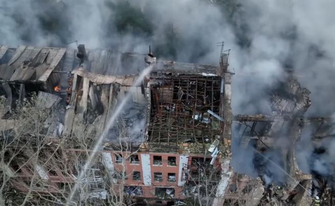 Руска атака с дронове остави част от украинския град Николаев без ток