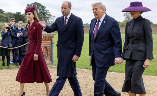 Принцеса Катрин, принц Уилям, Доналд Тръмп и Мелания Тръмп