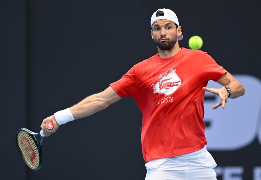 Тренировка на Григор Димитров в Бризбън1