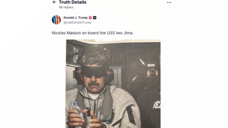 Тръмп публикува снимка на „заловения“ Мадуро на американски военен кораб