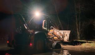 Река Струма е в критично състояние край Батановци заради спукана дига