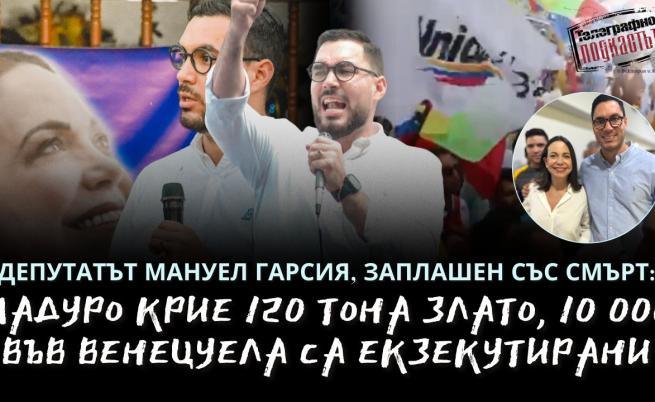 Опозиционният депутат изгнаник от Венецуела Мануел Гарсия: Мария Корина счупи режима на Мадуро! За нея най-важна е истината