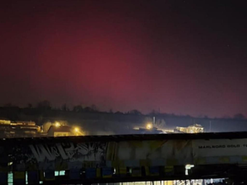 Полярно сияние от село Радишево край Плевен