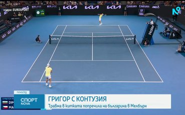 Григор Димитров с контузия в китката