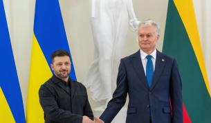 Зеленски разговаря във Вилнюс с литовския си колега Гитанас Науседа