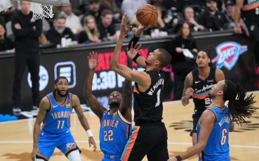 Сан Антонио повали Оклахома без ШГА и доближи шампиона на върха