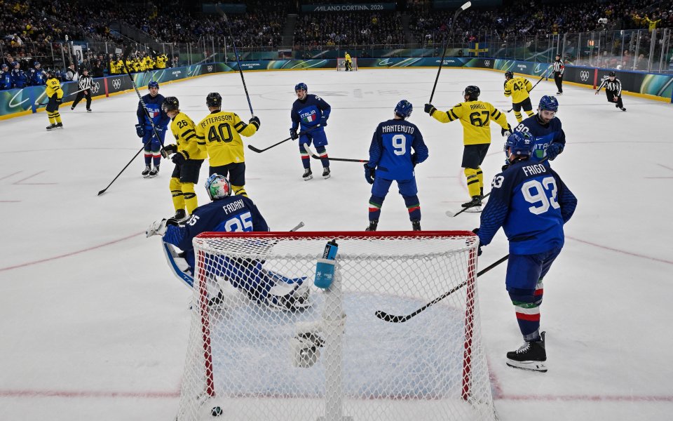 Швеция започна с победа участието си на олимпийския турнир по хокей