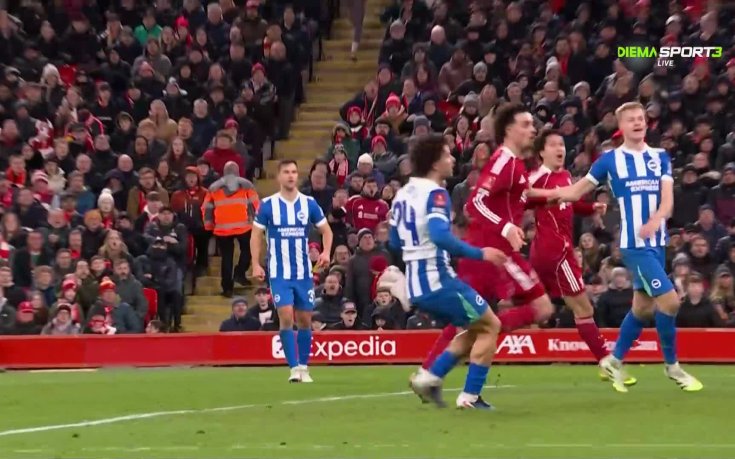 Ливърпул - Брайтън 1:0 /първо полувреме/