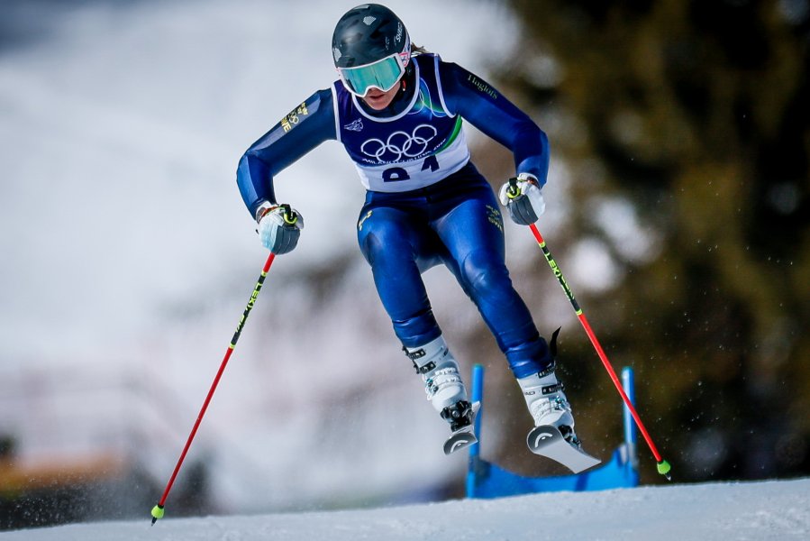 Гигантски слалом за жени с участието на Анина Цурбриген в1