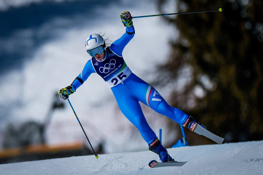 Гигантски слалом за жени с участието на Анина Цурбриген в1